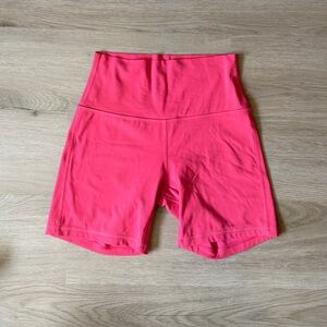 Lululemon pink biker shorts